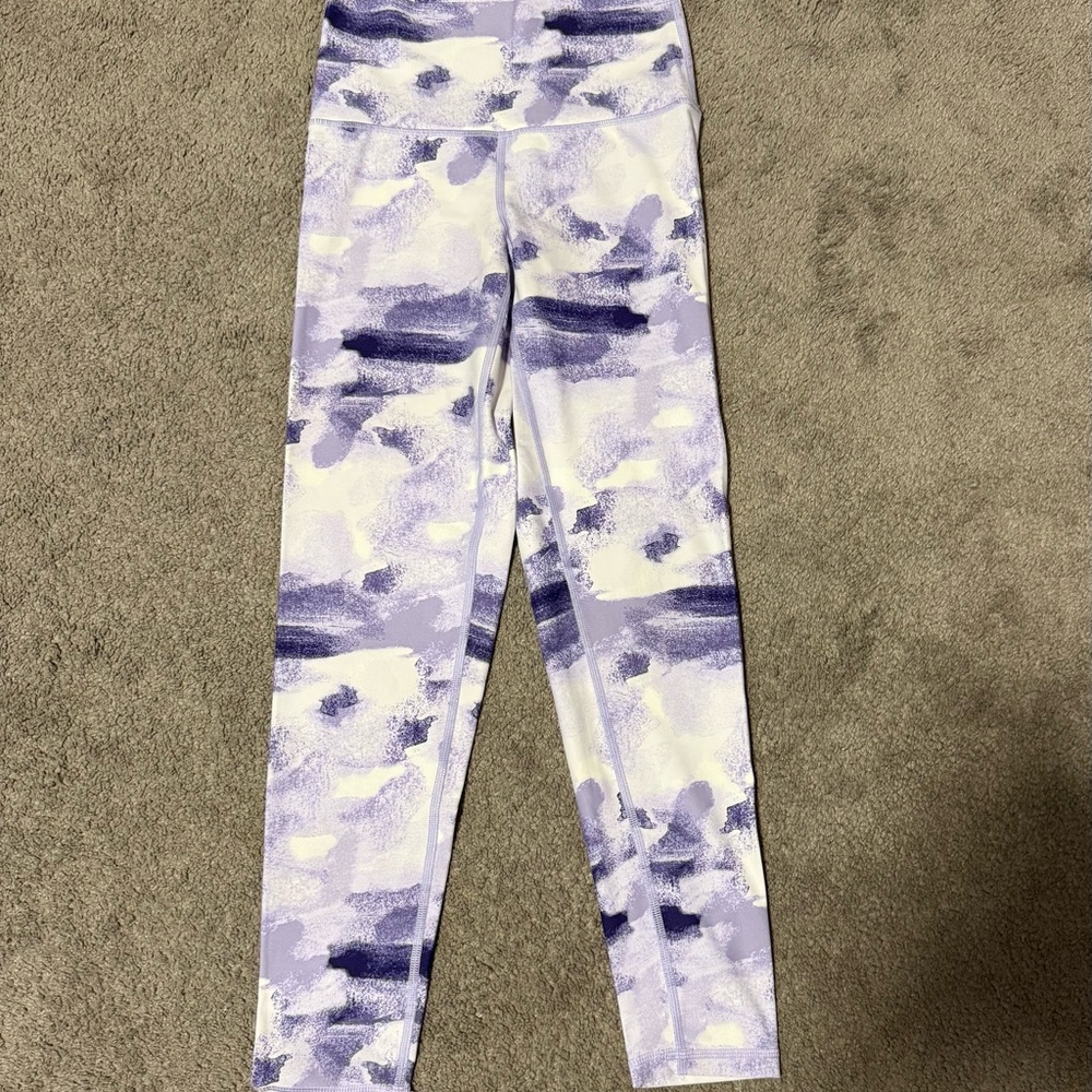 Aerie Purple and White Leggings